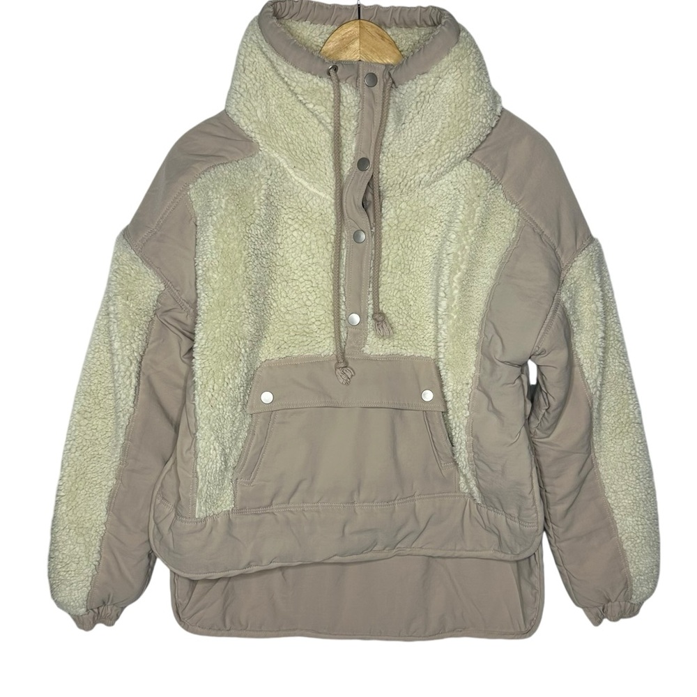 FINAL Last DAY Anthropologie Daily Practice Cream Long Sleeve Sherpa Jacket s - Picture 4 of 14
